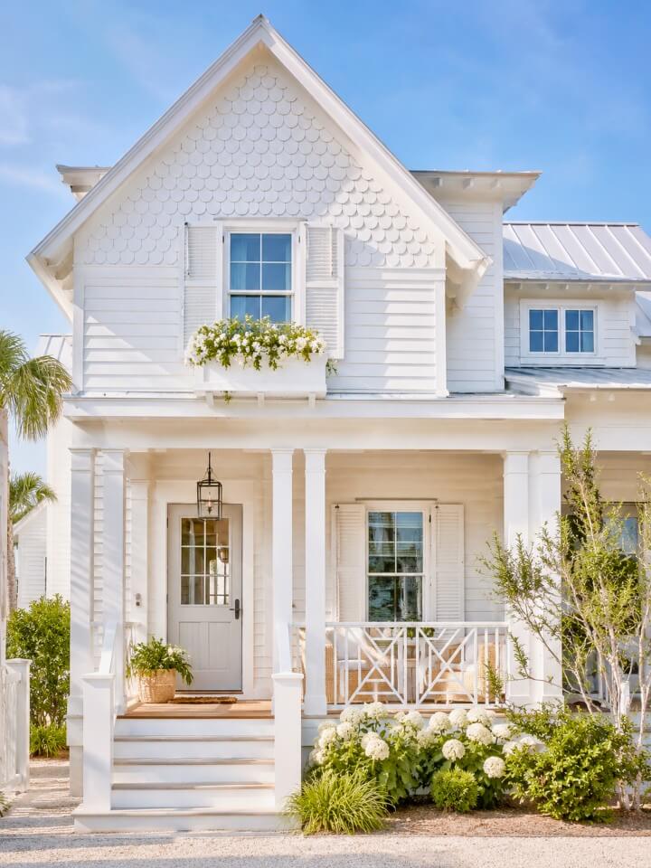 coastal white scallop house exterior