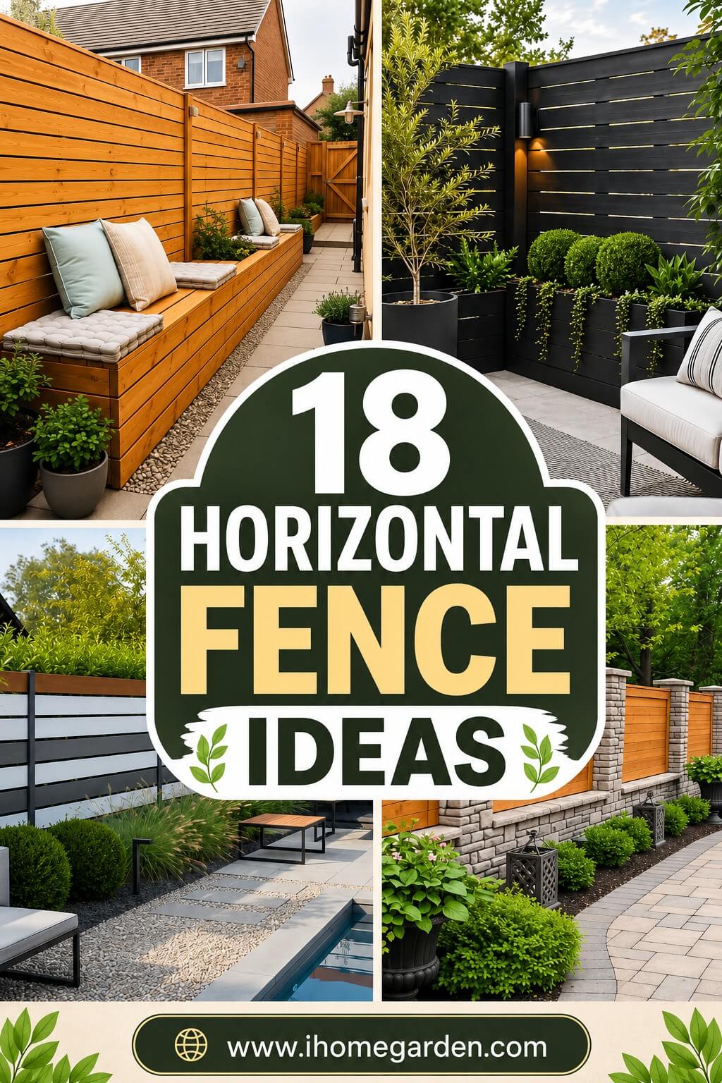 horizontal fence ideas