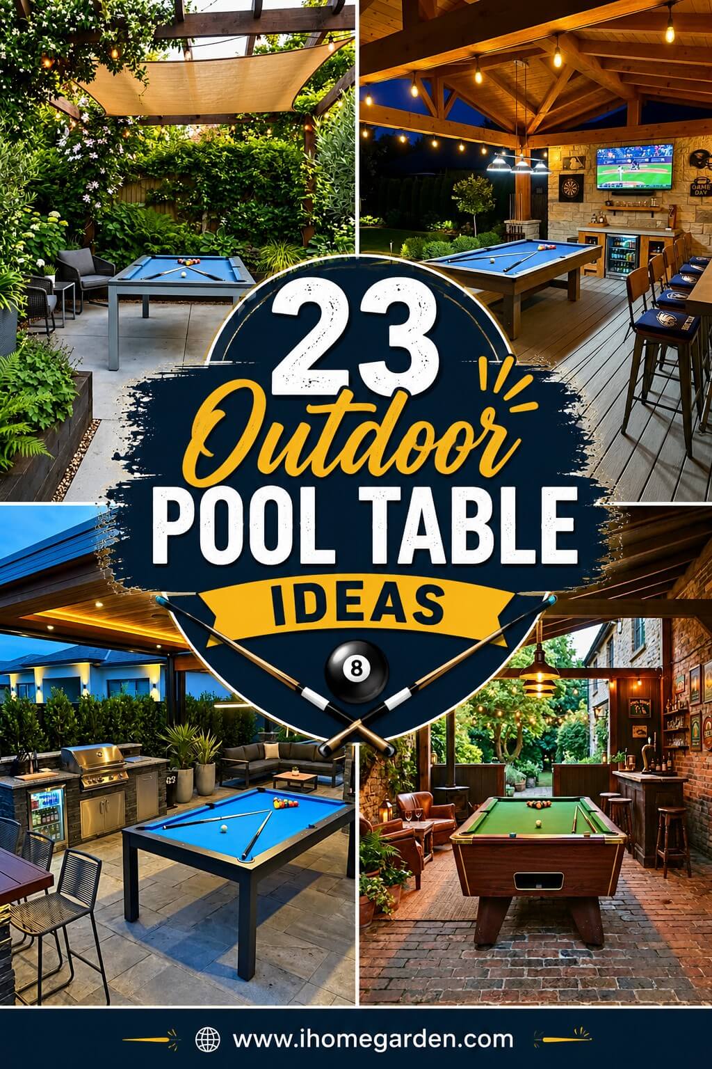 outdoor pool table ideas