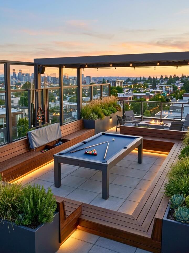 rooftop terrace game space