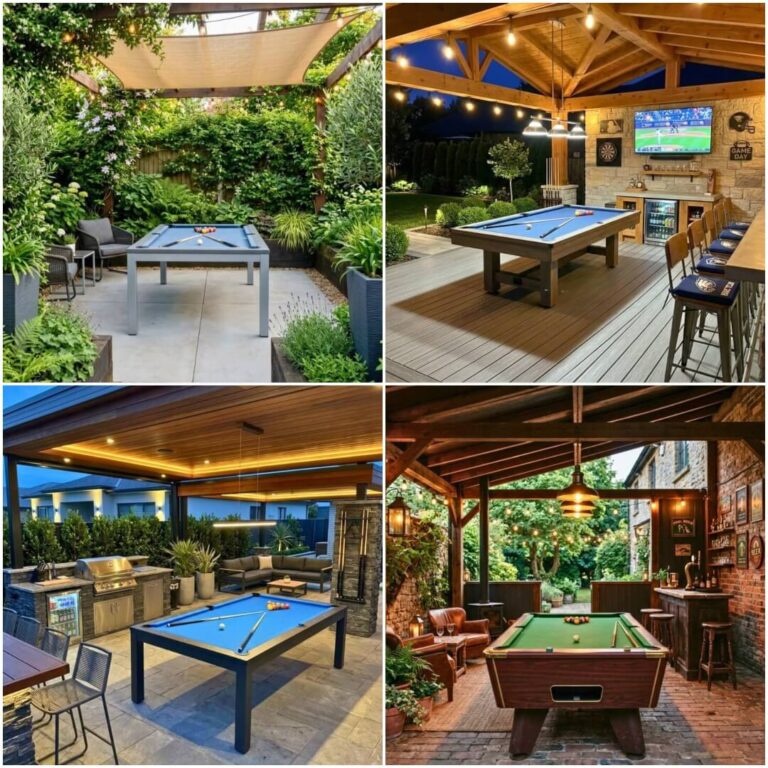 spectacular outdoor pool table ideas
