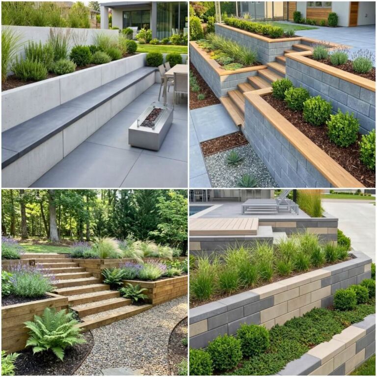 spectacular tiered retaining wall ideas