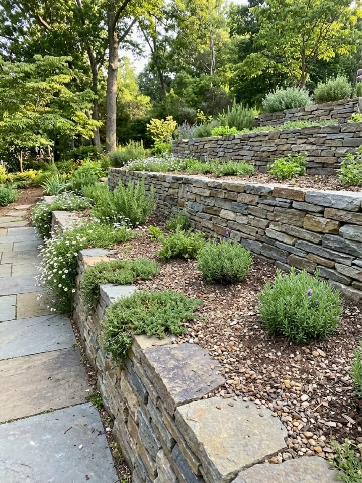 stone garden terraces