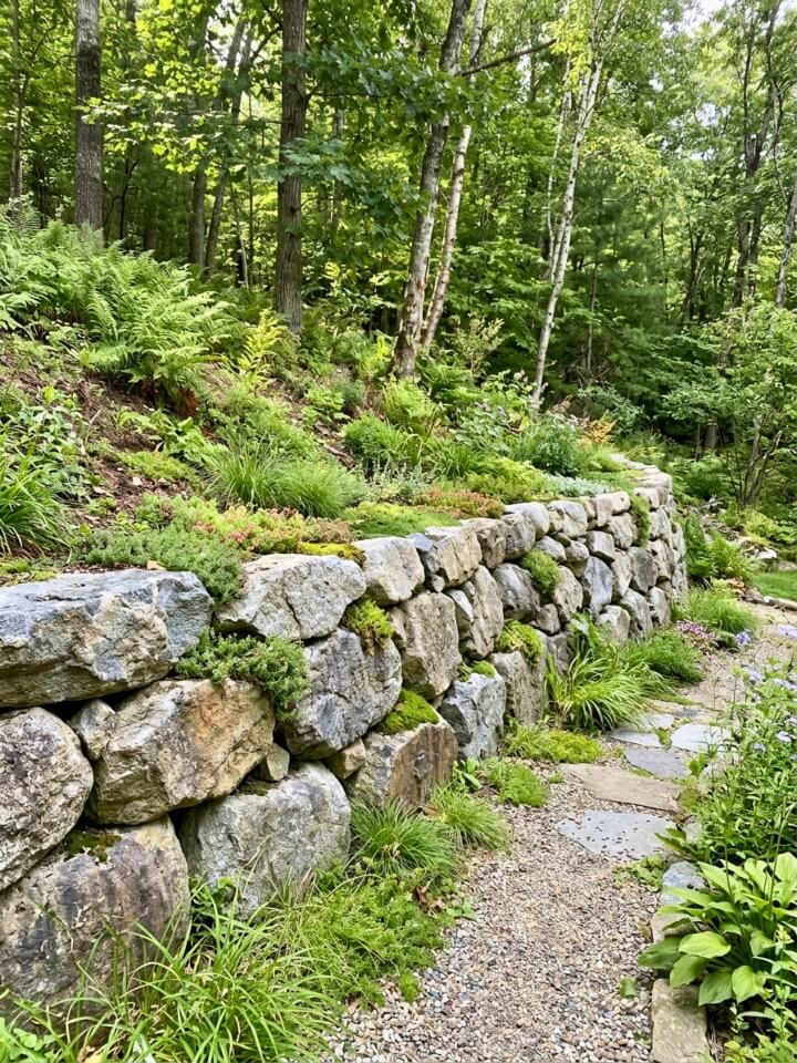 tiered boulder retaining walls